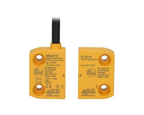 Магнитный датчик безопасности ifm electronic MN207S - MN14005-AKOG/L/0.1m/-H/US Магнитный датчик безопасности ifm electronic MN207S - MN14005-AKOG/L/0.1m/-H/US