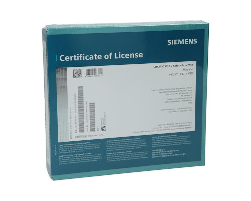 Обновление Siemens SIMATIC STEP 7 Safety Basic V18 — 6ES7833-1FB18-0YE5 Обновление Siemens SIMATIC STEP 7 Safety Basic V18 — 6ES7833-1FB18-0YE5