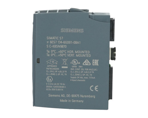 Siemens SIMATIC ET 200SP AI 4xI 2-/4-проводной ST - 6ES7134-6GD01-0BA1