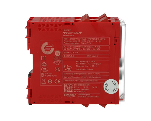 Реле безопасности Schneider Electric Harmony XPSUAT13A3AP Реле безопасности Schneider Electric Harmony XPSUAT13A3AP