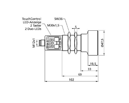Ультразвуковой датчик microsonic mic+340/F/TC Ультразвуковой датчик microsonic mic+340/F/TC