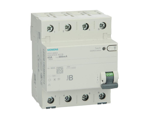 Автоматический выключатель утечки на землю Siemens 5SV3646-4