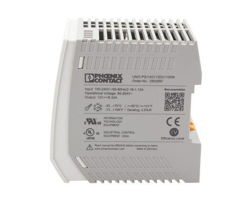 Импульсный блок питания   PHOENIX  -  2902997 UNO-PS/1AC/12DC/100W