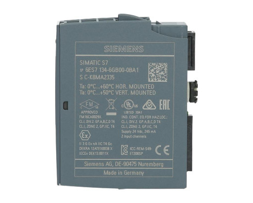 Siemens SIMATIC ET 200SP AI 2xI 2-/4-проводной ST - 6ES7134-6GB00-0BA1