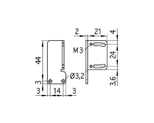 Монтажный кронштейн microsonic MW-ZWS 2