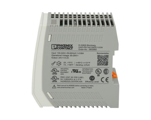 Импульсный блок питания   PHOENIX  -  2902993 UNO-PS/1AC/24DC/100W