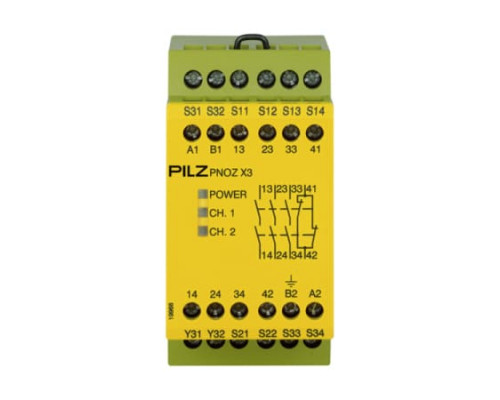 РЕЛЕ БЕЗОПАСНОСТИ PILZ PNOZ X3 24VAC 24VDC 3n/o 1n/c 1so арт.774310